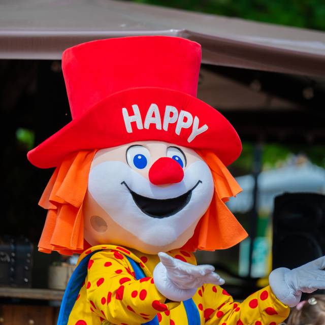 Familotel Maskottchen Clown Happy