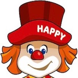 Clown Happy, der Freund aller Rookhus Kids